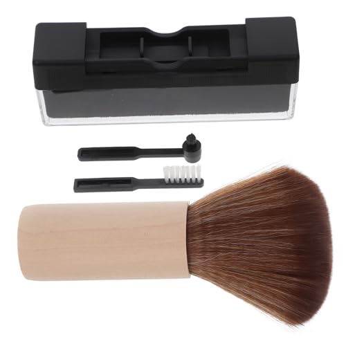 Balacoo 1set Vinyl Record Cleaning Brush Set Static Wooden Handle Clean Brush for Turntable Maintenance Vinyl Records Care Kit for Optimal Sound Quality
