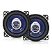 4" Car Sound Speaker (Pair) - Upgraded Blue Poly Injection Cone 2-Way 180 Watt Peak w/ Non-fatiguing Butyl Rubber Surround 110 - 20Khz Frequency Response 4 Ohm & 3/4" ASV Voice Coil - Pyle PL42BL