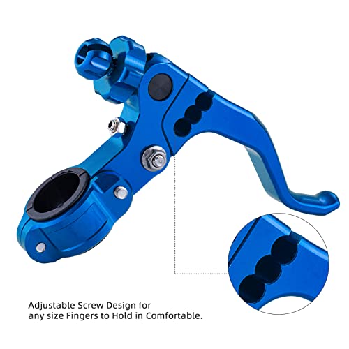 Pro Caken 7/8‘’ 22Mm Universal Motorcycle Cnc Short Stunt Clutch Lever Aluminum Alloy Clutch Handlebar Compatible With Most Motorcycles Dirt Bike-Blue thumb #3