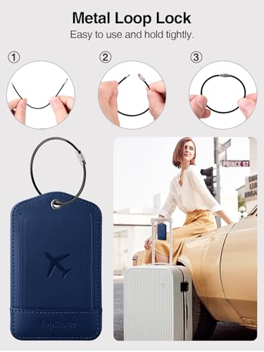 Image of TopMade Luggage Tags, Works with Apple Find My, Smart Suitcase Tag Tracker