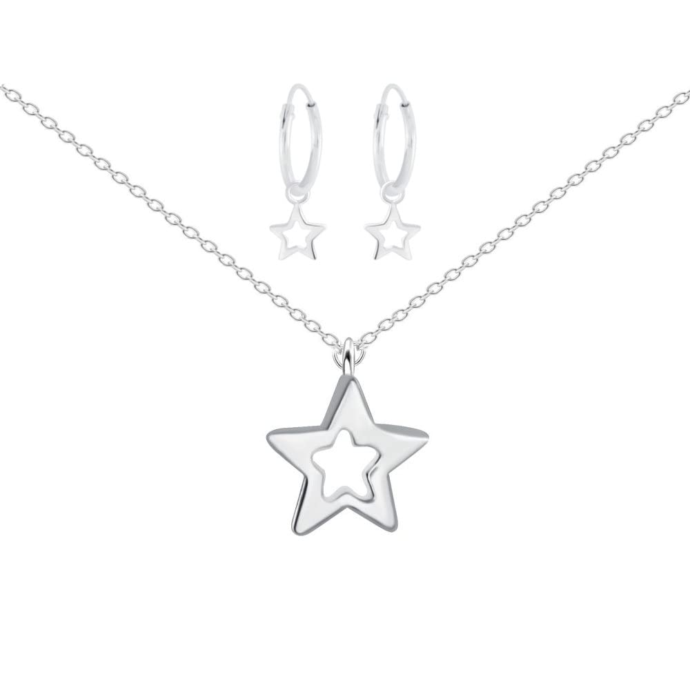 Collar de plata de ley 925 resistente al deslustre y pendientes de estrella FRIEDA + PAUL 6