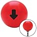 American Shifter 94078 Red Shift Knob with M16 x 1.5 Insert (Black Bubble Solid Arrow Down)
