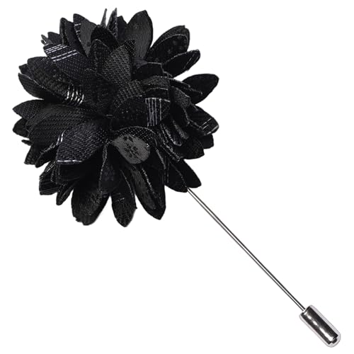 Image of GUSLESON 3.15 inch(8cm) Mens Floral Tie and Lapel Pin Necktie Hankerchief Cufflinks Set for Men
