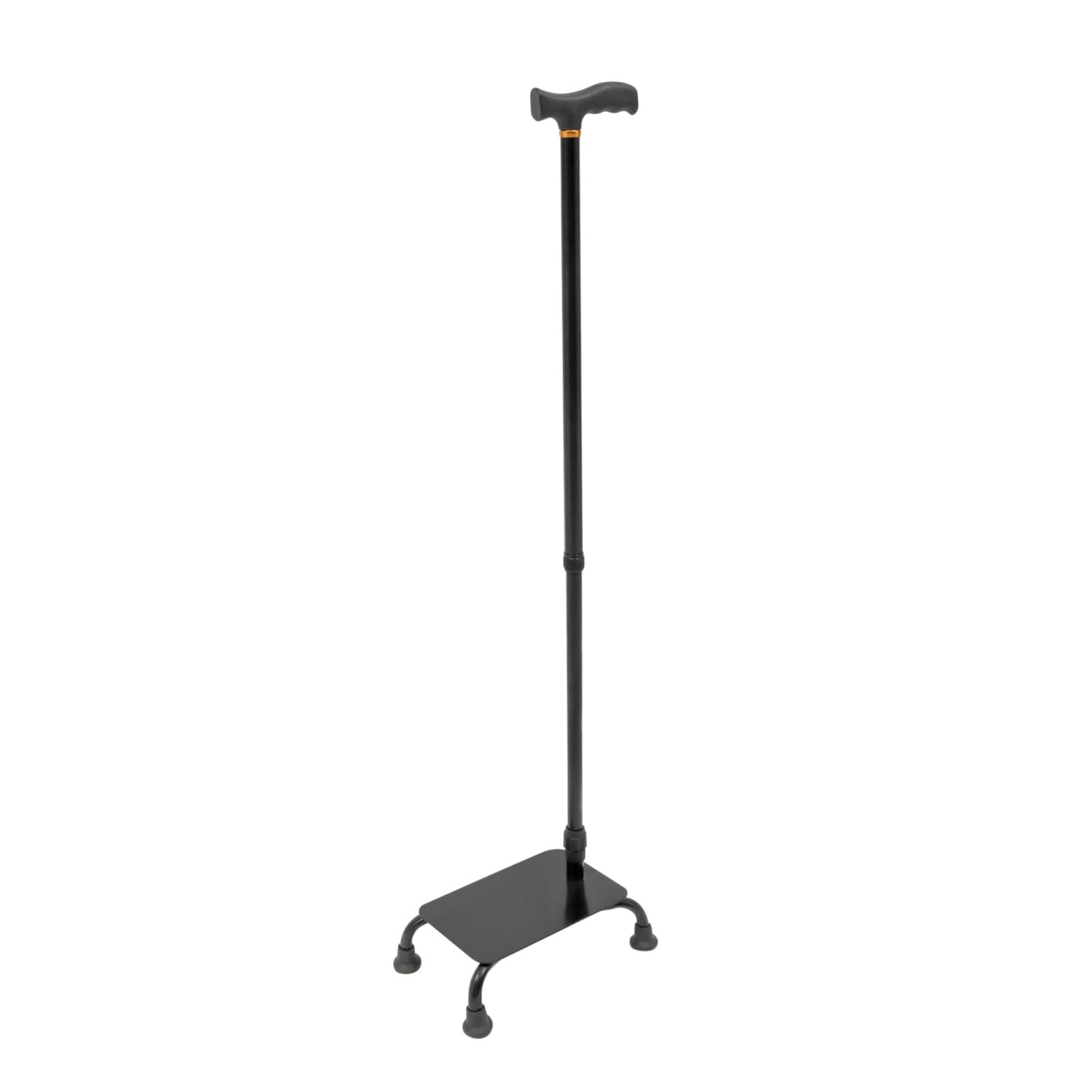 Bastone da passeggio per salire le scale, con mezzo gradino, bastone da passeggio regolabile con supporto per scale, base stabile a 4 punti, alluminio e ferro, per anziani e aiuti alla mobilità