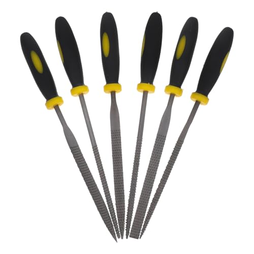 6Piezas Limas de Madera Miniatura con Mango Antideslizante y Cómodo Herramienta de Escofina para Madera Metales y Plásticos