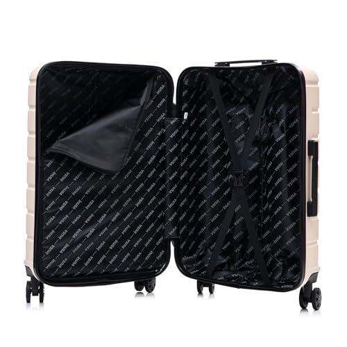 Image of InUSA TREND Luggage with Spinner Wheels | Durable Lightweight Hardside Suitcase, Travel Sets with Handle and Trolley | (20in, 24in, 28in, 32in) 4 Piece Set | Sand