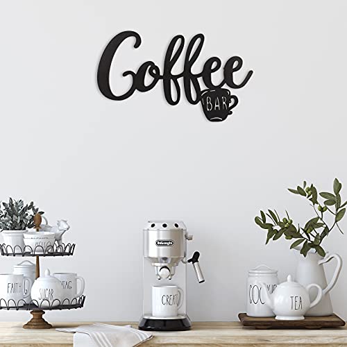 Coffee Bar Wooden Hanging Wall Sign 12 x 7 Inch Coffee Bar Wall Sign Coffee Station Wood Letter Sign Coffee Word Art Farmhouse Kitchen Wall Decor