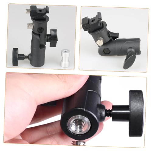 Soporte de cámara y flash ajustable compatible con trípodes y paraguas de fotografía 5