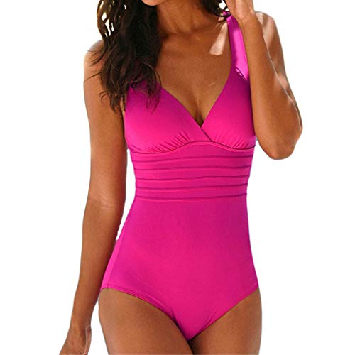 Kanlin1986_Bikini Mujer 2019 Trajes de Una Pieza Banadores Reductores Natacion Trikini Push Up Mono Verano Beach Swimwear (M, PK)