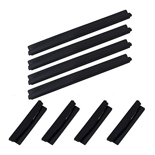 Tropicaleu 8PCS Tira Anticolisión de Protección Coche Puerta Sello de Goma para Bordos Guardias Cinturón Protector Anticolisión Barra de Choque para Envitar Golpe (Negro)