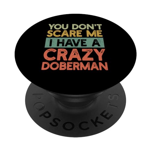 Doberman Dóberman Divertido Dueño de Perro Retro PopSockets PopGrip Intercambiable