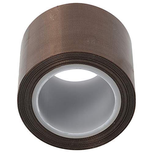 Homend PTFE Coated Fabric Teflon Tape Adhesive Tape High Temperature Teflon Tape for Vacuum, Hand and Impulse Sealers Machine Sealing Tape 10M (1.97inch x 33feet(W*L))