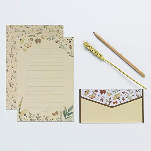 A5 Writing Paper and Envelopes Set for Kids Adults Lined Letter Paper and Envelopes Cute Stationary Paper Floral Letter Writing Paper 60 Stationery Paper and 30 Envelopes for Office Home School