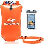 Habaylin 20L Swim Buoy, Swim Buoy with Storage for Kids and Adults, Waterproof Inflatable Dry Bag Safety Float for Water Sports, Open Water Swimmers, Triathletes, Kayakers and Snorkelers