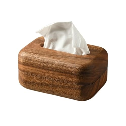 Tissue Vessel Wood Tissue Box Cover Elegant Solid Napkin Holder