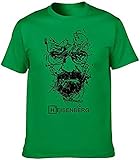 Breaking Bad T Shirts Men's Fashion Crew Neck Short Sleeves Cotton Tops Clothing Green L