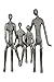 Produktbild GILDE Deko Figur Skulptur Eisen Kantensitzer Familie - Eltern mit 2 Kindern - Geschenk Weihnachten Geburtstagsgeschenk - Dekoration Wohnzimmer -17 x 23 cm - Farbe: Braun