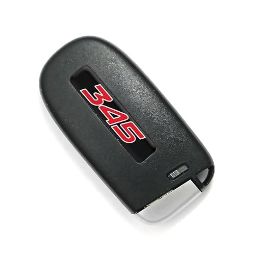 Image of TOOLEPIC for Dodge Challenger Charger Durango and Jeep Grand Cherokee Key fob Badges 2015-2024-Set of 2 - Finest Vehicle Emblems Accessories for 345 Hemi, Ideal for Decoration - Ruby Red