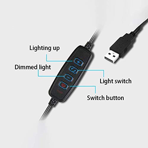 XYSQWZ Ringlicht Mit Stativständer Dimmbar 3 Lichtmodi Und 10 Helligkeit Selfie Schreibtisch Make-up Licht Mit… – Bild 6