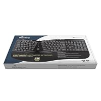 MediaRange ergonomischeTastatur QWERTZ (DE/AT) 1,8m Kabel Schwarz – Ansicht 5