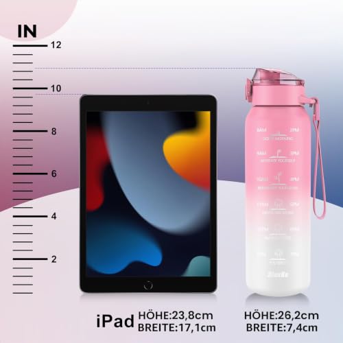 SLUXKE Edelstahl Trinkflasche Sport mit Strohhalm 700ml, [18/10 Edelstahl] Thermosflasche mit 2 Deckel… – Ansicht 6