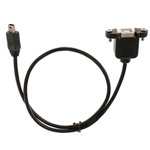 Magideal Mini USB 5 Pin Male to USB 2.0 B Female Jack Printer Panel Mount Cable