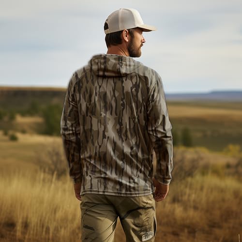 Palmyth Hunting Hoodie with Mask for Men Long Sleeve Sun Protection UV UPF 50+ Camo Fishing Shirts4