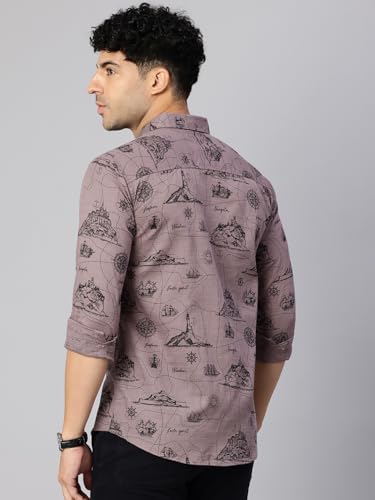 Image of Majestic Man Men's Stylish Unique Print Casual Shirt - Pure Cotton| Full Sleeve | Trendy & Comfortable