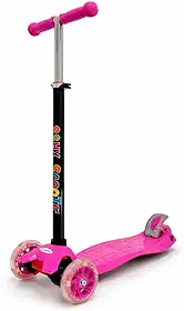 Patinete Infaltil Scooter Dobrável 3 rodas Robusto Com Luzes LED Dobrável Altura Regulável