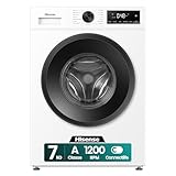 Hisense WF1I7022BWJ – Lavatrice Slim 7 kg, Classe A, 1200 rpm, 15 Programmi, Display Touch, Motore Inverter, Programma Rapido 15’, Fine Programmata, AutoMix Dispenser