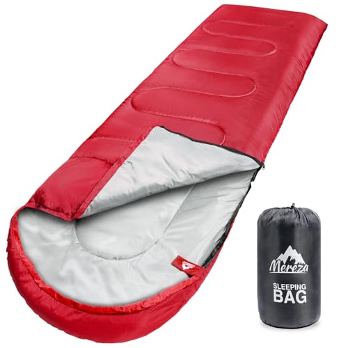MEREZA 4-Season Lightweight Camping Sleeping Bag for Adults