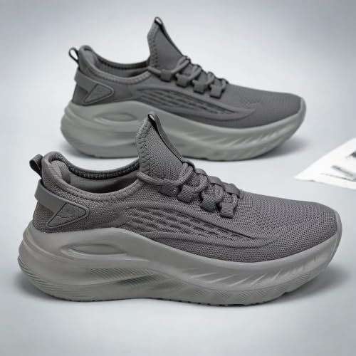 Image of Pozvnn Mens Walking Shoes Fashion Tennis Walking Slip on Sneakers Casual Gym Workout Lightweight Comfortable Trainers