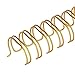Binding Wire, 100 Pack Double Loop Wire Binding Spines, 34 Holes Double Spiral Binding Ring Coil, Metal Book Cinch Binding Machine Wire, Fit for School Office Notebook Maker (Gold)