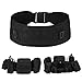 HUNTVP MOLLE Tactical Belts Patrol MOLLE Belt with Mesh Lining for Shooting Airsoft Wargame Paintball Hunting (Black)