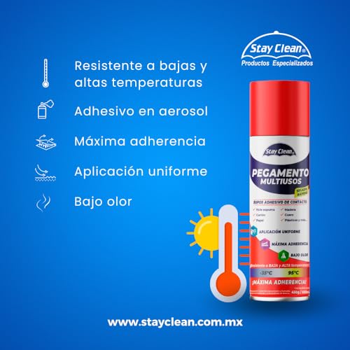 El Mejor Listado de Sprays adhesivos al mejor precio. 9 Sprays adhesivos marca STAY CLEAN (3)