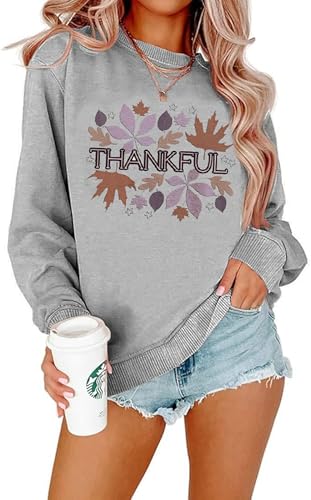 Fall for Jesus He Never Leaves Sweatshirt Women Christian Shirt Thanksgiving Graphic Long Sleeve Pullover Tops