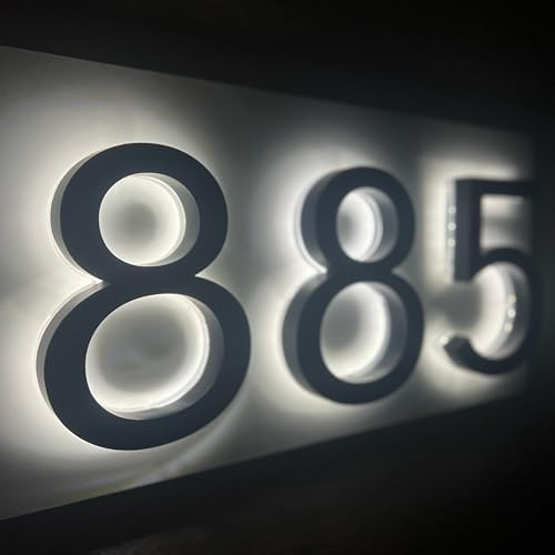 Personalized Solar Lighted House Numbers for Outside, Led House Numbers