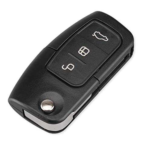 3 Buttons Key Fob Case Replacement for Ford Fiesta Focus Mondeo MK4 Kuga Galaxy B Max S Max C Max Key ,Flip Remote Control for Ford Fiesta Key Cover Accessories