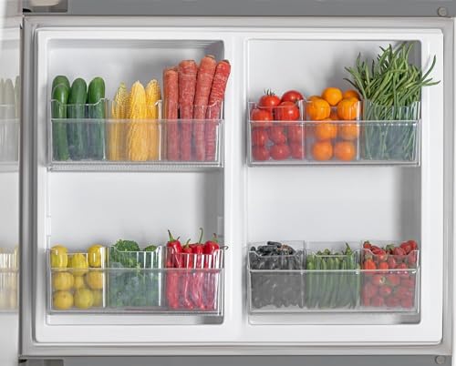 Image of fridge storage boxes multipurpose containers for storage Space-saving Refrigerator Side Door Organizer for fridge kitchen Fruits, Vegetables Storage Containers- transparent (8)