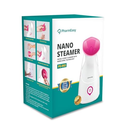 PharmEasy Steamer for Cold & Cough, Vapourizer & Steamer for Face steam, Steam Inhaler & Vaporizer Machine with Nano-Ionic Technology, UV Steam Sterilization, Fast Mist in 50sec, Aroma Diffuser Tray