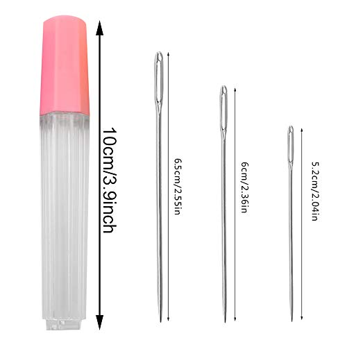 Nx Garden 12Pcs Transparent Plastic Embroidery Felting Sewing Needles Container Pin Needle Storage Tubes Bottle Holder Storage Case, 3Pcs X 4Colors #TOP1