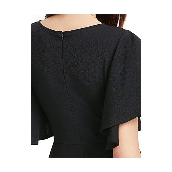 ROMWE Women's Stretchy A Line Swing Flared Skater Cocktail Party Dress Black XL