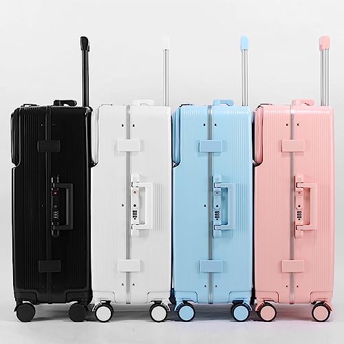 Smart Luggage, Premium Silent Suitcase with Large Capacity and Stylish Design, Ideal for Travelers (White-20 inches4
