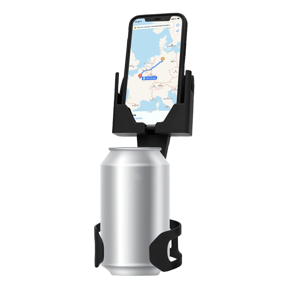 XEERUN Car Drink Holder, 2 in 1 Mobile Phone Holder, Cup Holder, Car Universal Car Drink Holder, Mobile Phone Holder, Compatible with iPhone, Android Smartphone