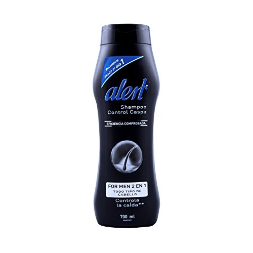 ALERT Shampoo para Hombre, Controla la caída, para todo tipo de cabello, Botella con 700ml