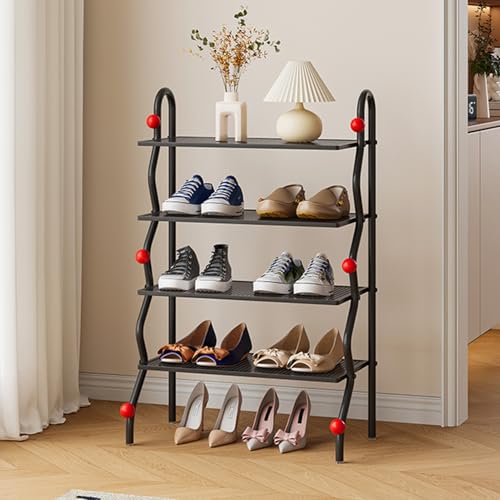 Meuble à chaussures étroit 5 niveaux étagère verticale gain de place pour entrée et salon