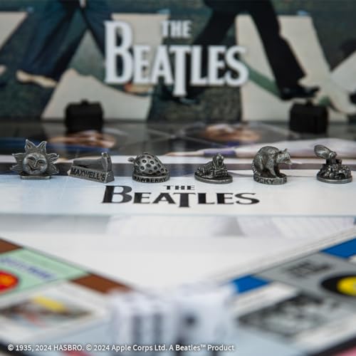 Monopoly: The Beatles, Play as Rocky Raccoon, Maxwell's Silver Hammer, I Am the Walrus & More, Officially Licensed Collectible Game Based on The Beatles Rock Band for 2-6 Players - Image 6