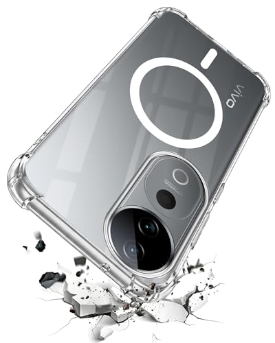 Image of Jkobi Shockproof Crystal-Clear Back Cover for Vivo T3 Ultra (Magsafe Wireless Support | Drop & Camera Protection | Hard Polycarbonate)