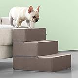 ZINUS Easy Pet Stairs, Pet Ramp, Pet Ladder, Medium, Sand