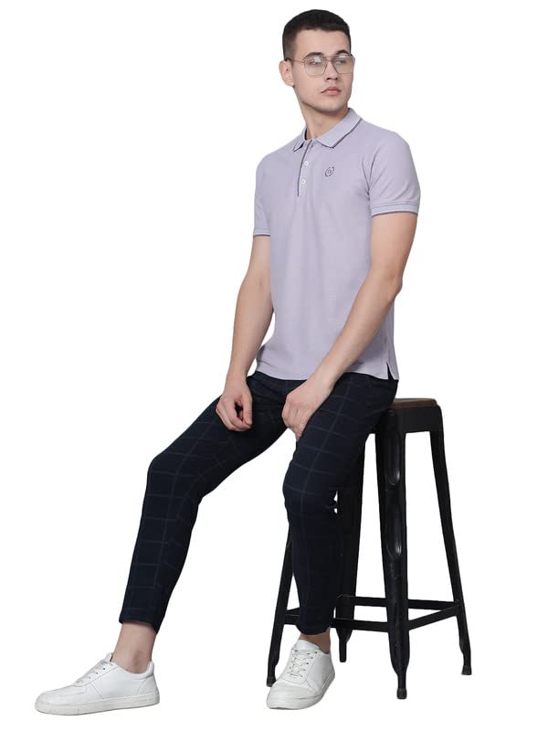 Image of Cantabil Beige Regular Fit Solid Polo Neck Half Sleeve Casual T-Shirt for Men | Half Sleeves Polo Neck T-Shirts for Men | Mens Polo Neck Solid T-Shirt (P MTSH00242)
